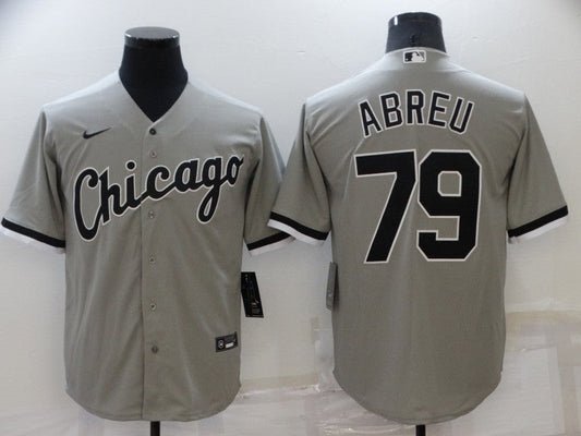 Men's Chicago White Sox Jose Abreu #79 Gray Replica Baseball jersey