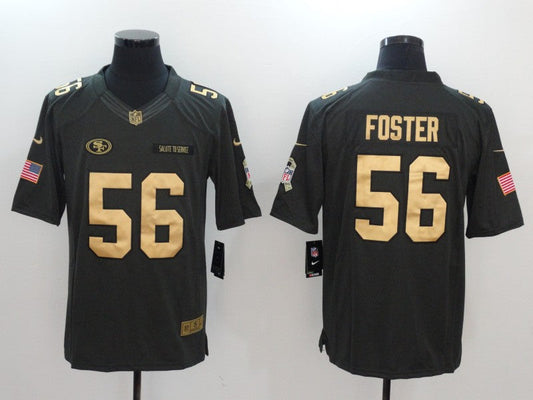Men's San Francisco 49ers Ruben Foster #56 Black Game jersey
