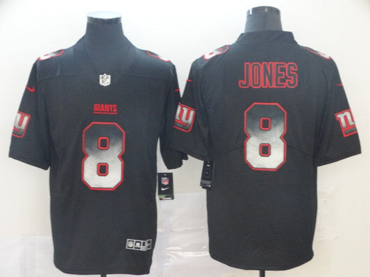 Men's New York Giants #8 Daniel Jones Black Game jersey