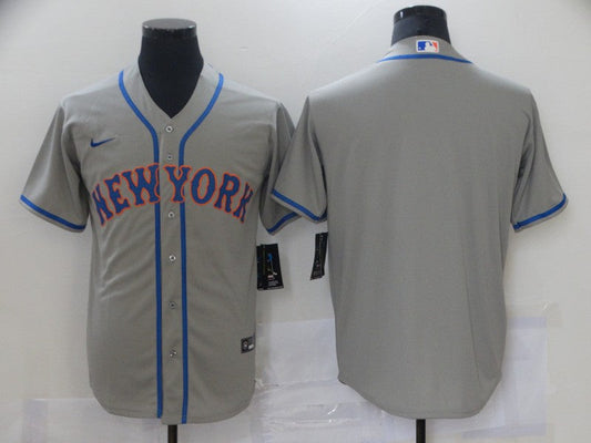 Men's New York Mets Gray Road Authentic Blank jersey