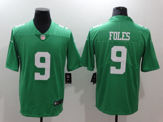 Men's Philadelphia Eagles Nick Foles #9 Green Game jersey