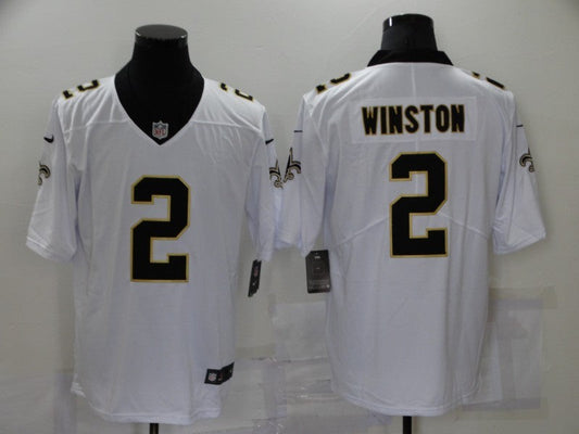 Men's New Orleans Saints Jameis Winston #2 White Game jersey