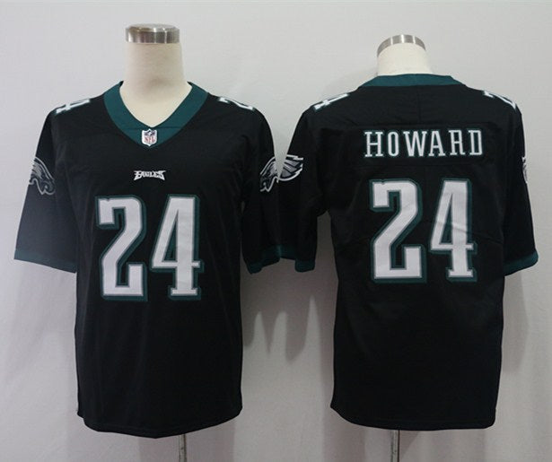 Men's Philadelphia Eagles Jordan Howard #24 Black Game jersey