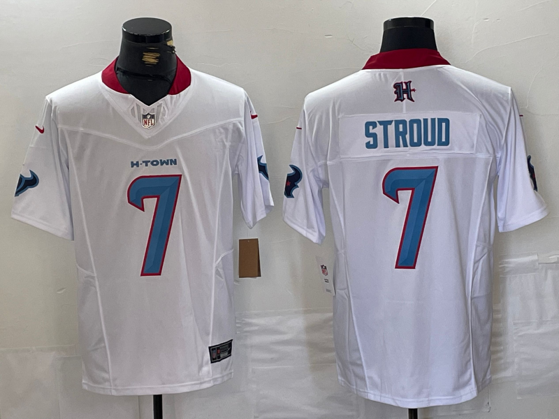 Men's Houston Texans C.J. Stroud #7 White Player Game Jersey