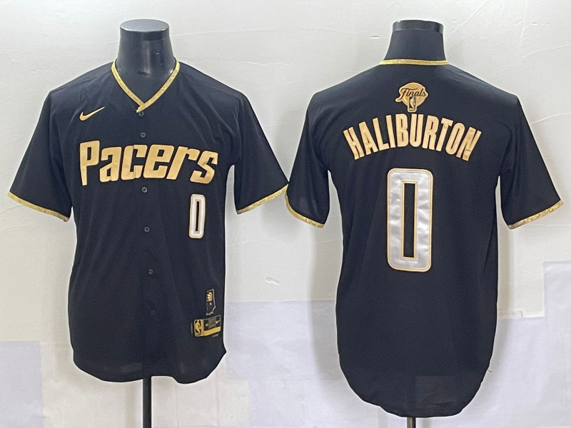Men's Indiana Pacers Tyrese Haliburton #0 Black Replica Player Jersey