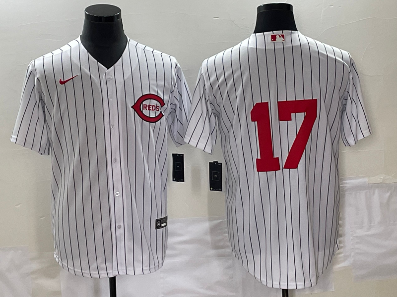 Men's Cincinnati Reds Aaron Boone #17 White 2022 MLB at Field of Dreams Game Authentic Player jersey