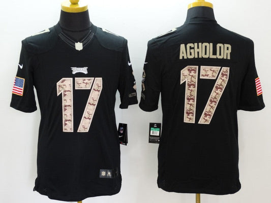 Men's Philadelphia Eagles Nelson Agholor #17 Black Game Player jersey