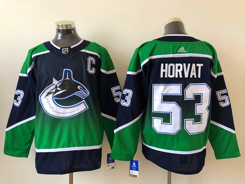 Men's Vancouver Canucks Bo Horvat #53 Black Breakaway Player jersey