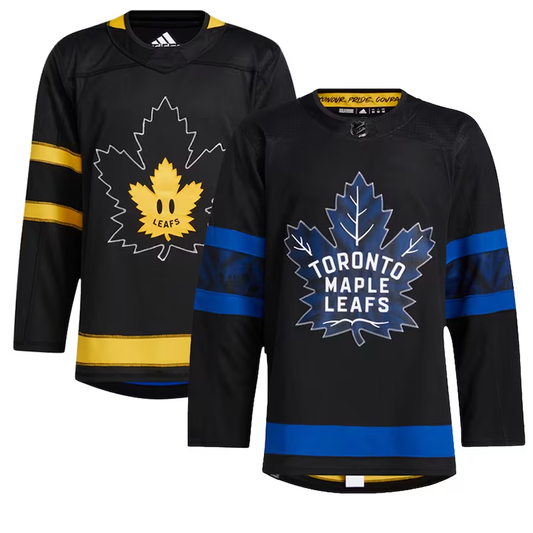 Men's Toronto Maple Leafs Black Alternate Premier Breakaway Reversible Blank jersey