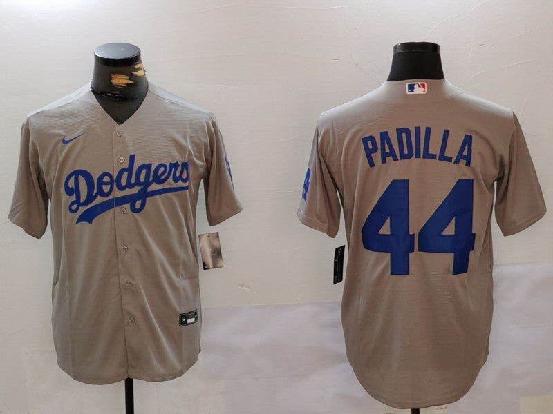 Men's Los Angeles Dodgers Vicente Padilla #44 Gray Player jersey
