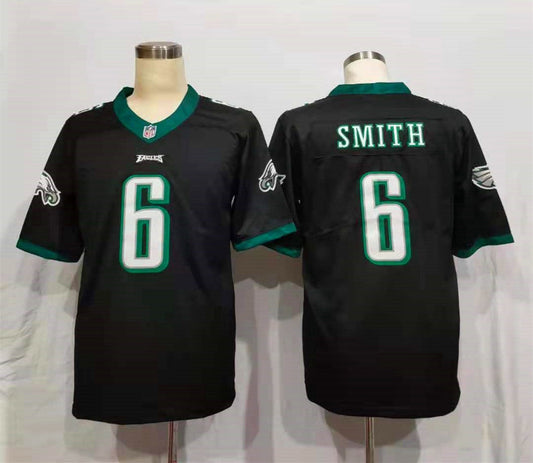 Men's Philadelphia Eagles DeVonta Smith #6 Black Game jersey