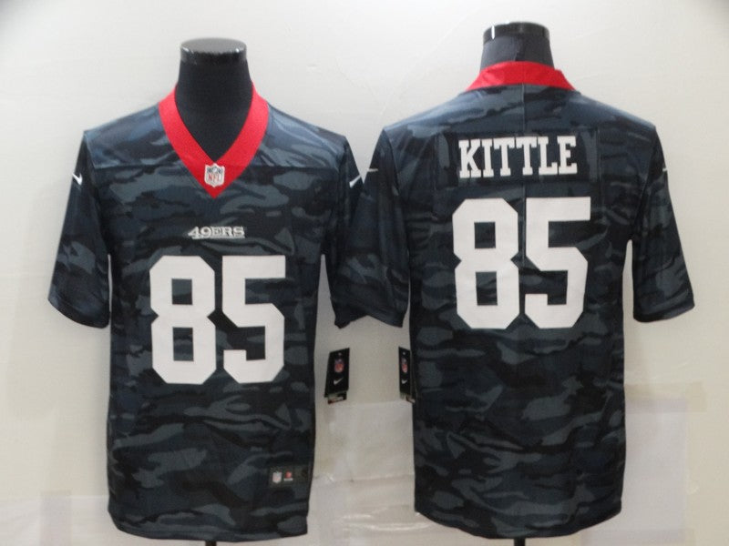 Men's San Francisco 49ers George Kittle #85 Gray Camouflage Game jersey