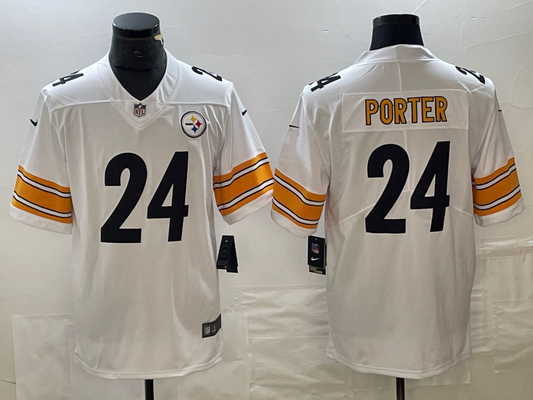 Men's Pittsburgh Steelers Joey Porter Jr. #24 White Player jersey