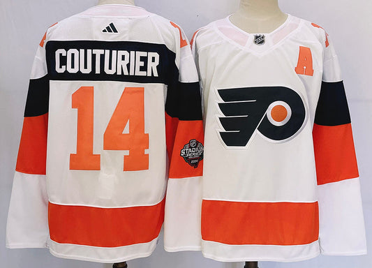 Men's Philadelphia Flyers Sean Couturier #14 White Player jersey