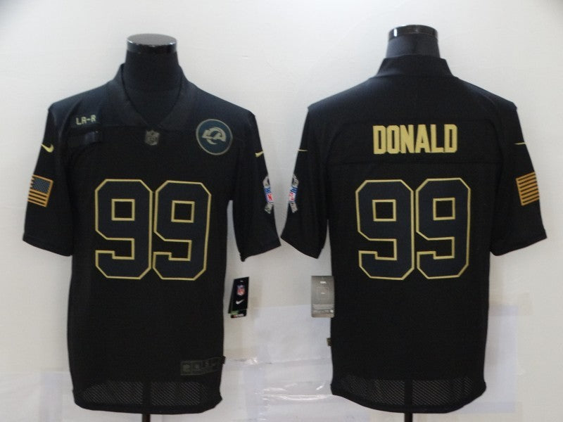 Men's Los Angeles Rams Aaron Donald #99 Black Game Player jersey