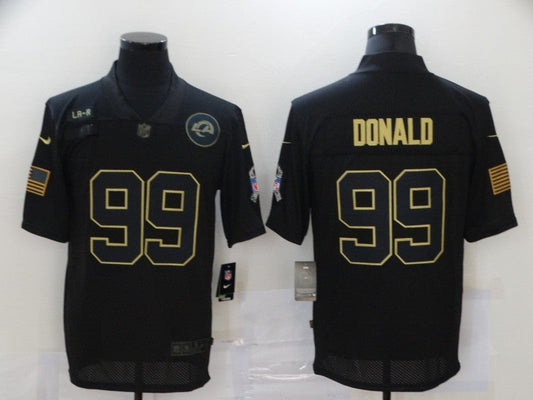 Men's Los Angeles Rams Aaron Donald #99 Black Game Player jersey