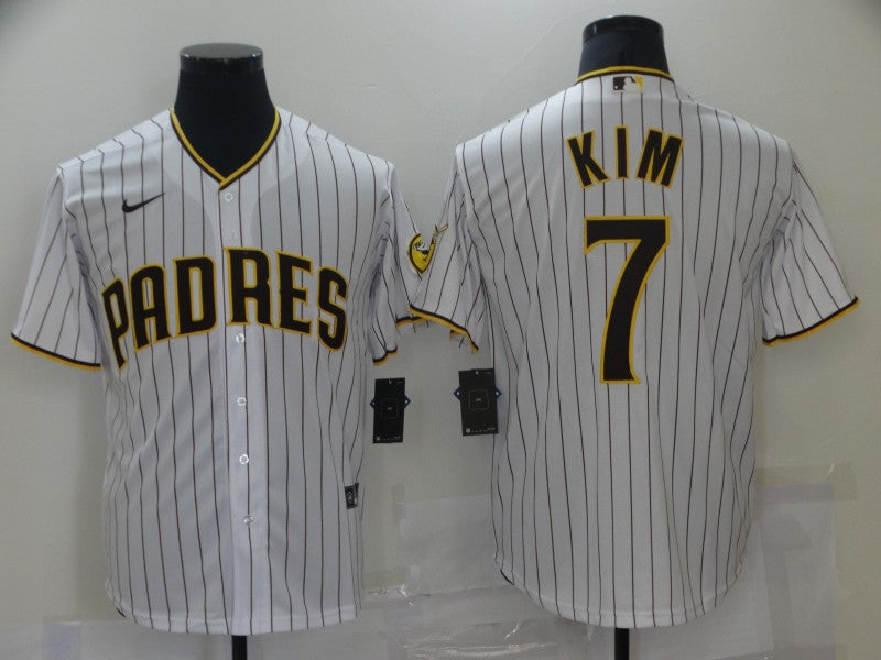 Men's San Diego Padres Ha-Seong Kim #7 White Player Stitched jersey
