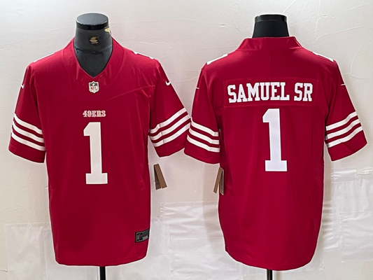 Men's San Francisco 49ers Deebo Samuel Sr #1 Scarlet Vapor F.U.S.E. Limited jersey
