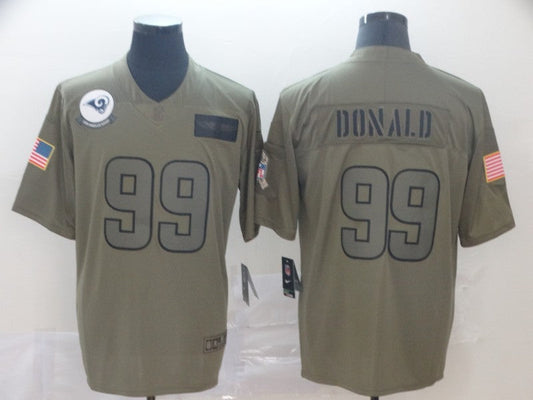Men's Los Angeles Rams Aaron Donald #99 Brown Game jersey