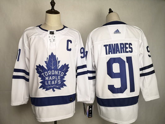 Men's Toronto Maple Leafs John Tavares #91 White Player jersey