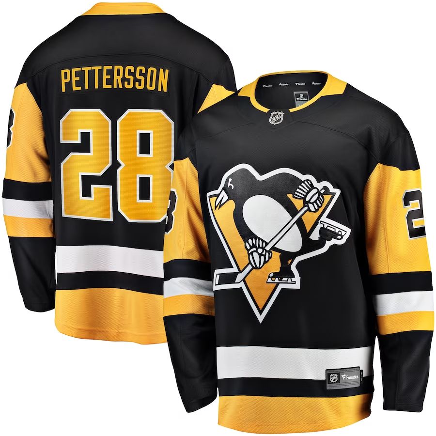 Men's Pittsburgh Penguins Marcus Pettersson #28 Black Player Game jersey