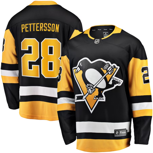 Men's Pittsburgh Penguins Marcus Pettersson #28 Black Player Game jersey