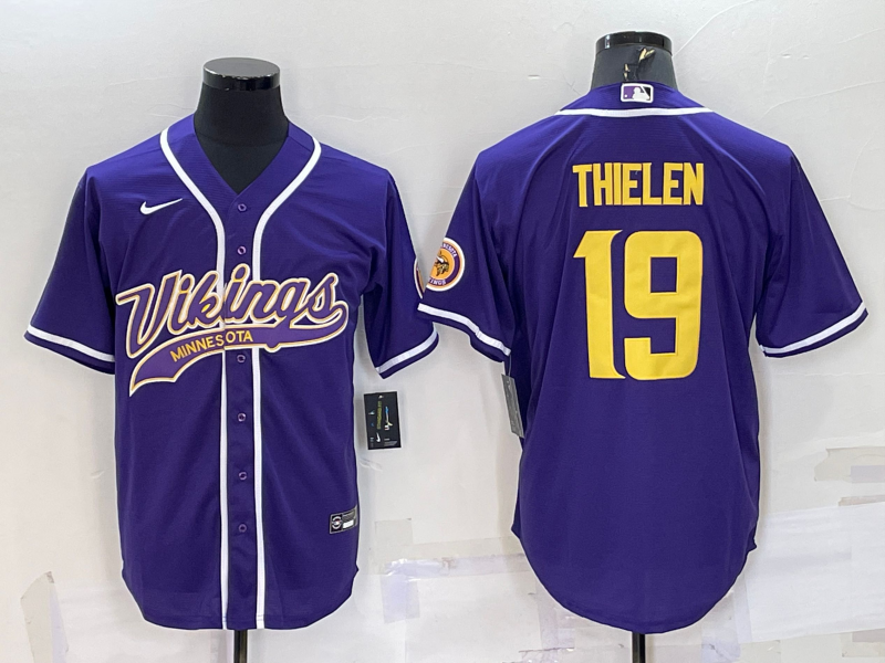 Men's Minnesota Vikings Adam Thielen #19 Purple Player jersey Joint Edition