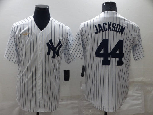 Men's New York Yankees Reggie Jackson #44 White Replica Baseball jersey