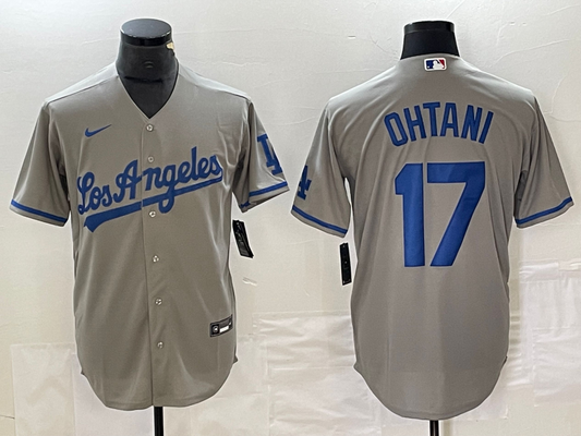 Men's Los Angeles Dodgers Shohei Ohtani #17 Gray Player Game jersey