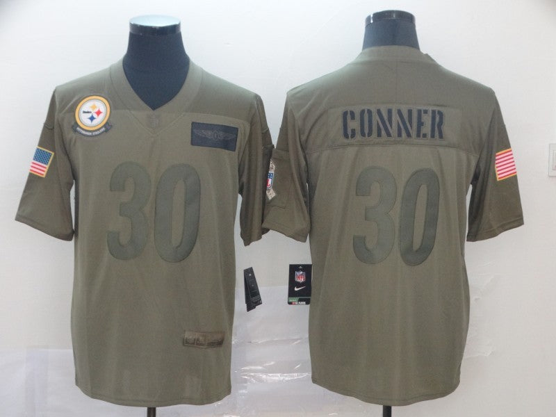Men's Pittsburgh Steelers James Conner #30 Brown Game jersey