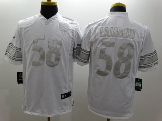 Men's Pittsburgh Steelers Jack Lambert #58 White Game jersey