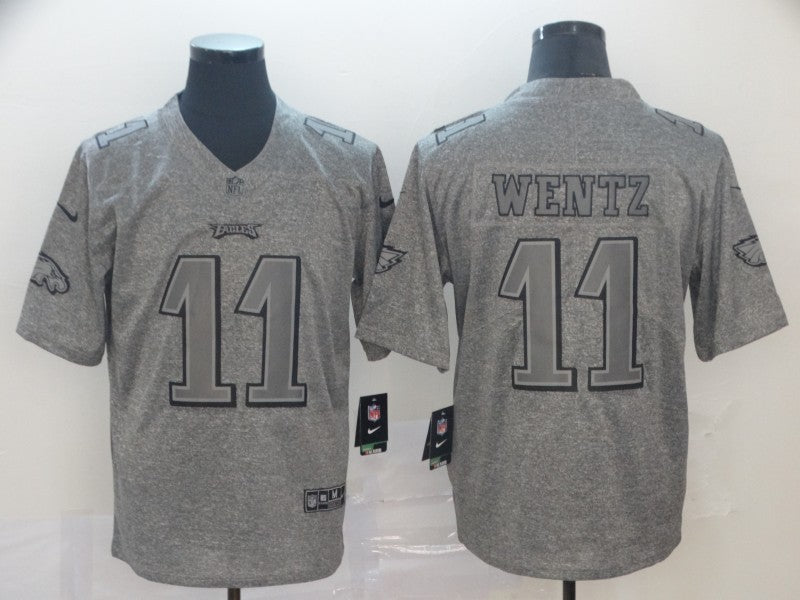 Men's Philadelphia Eagles Carson Wentz #11 Gray Player Game jersey