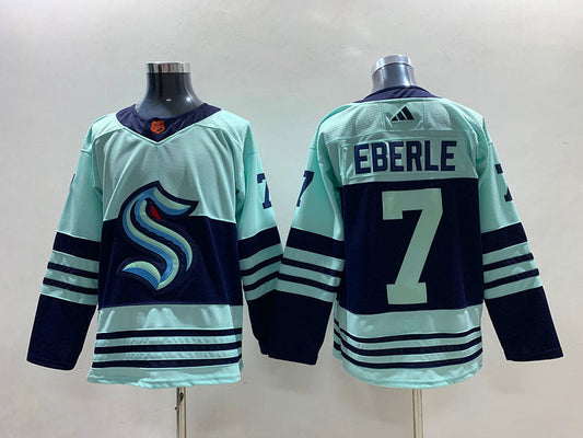 Men's Seattle Kraken Jordan Eberle #7 Teal Reverse Retro 2.0 Authentic Player jersey