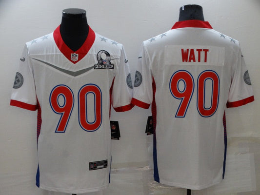 Men's Pittsburgh Steelers T.J. Watt #90 White All Star Game jersey