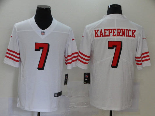 Men's San Francisco 49ers Colin Kaepernick #7 White Game jersey