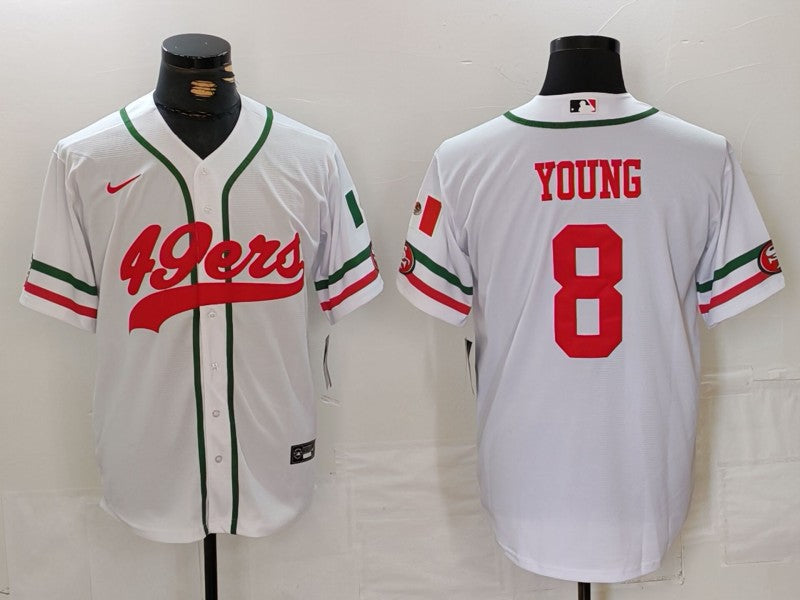 Men's San Francisco 49ers Steve Young #8 White Player jersey