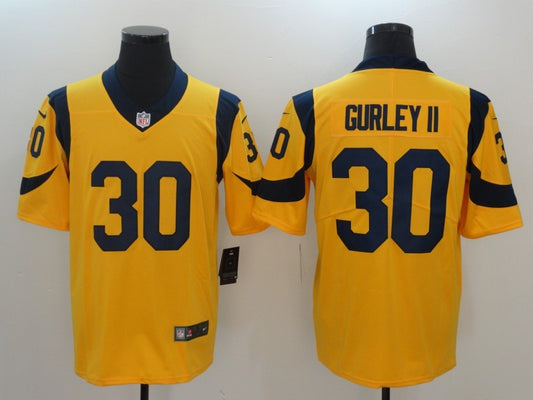 Men's Los Angeles Rams Todd Gurley II #30 Yellow Game jersey