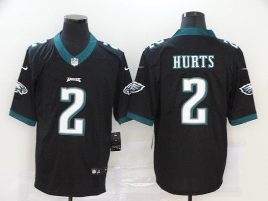 Men's Philadelphia Eagles Jalen Hurts #2 Black Game jersey