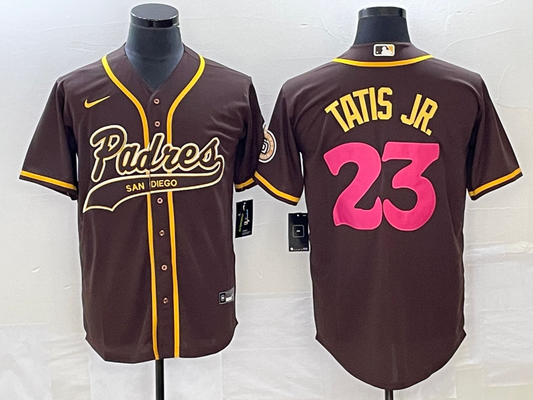 Men's San Diego Padres Fernando Tatis Jr. #23 Brown Replica Team jersey Joint Edition