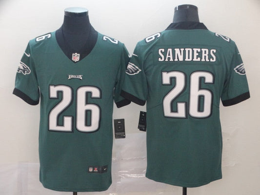 Men's Philadelphia Eagles Miles Sanders #26 Midnight Green Game jersey