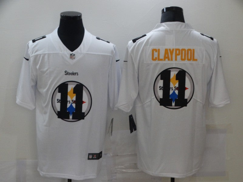 Men's Pittsburgh Steelers Chase Claypool #11 White Game jersey