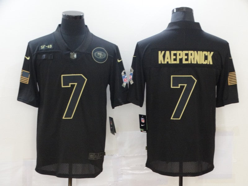 Men's San Francisco 49ers Colin Kaepernick #7 Black Game jersey