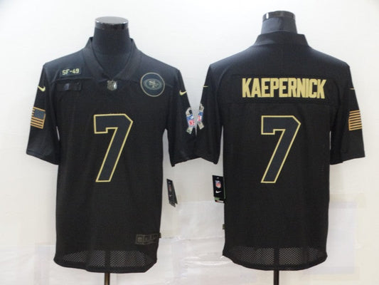 Men's San Francisco 49ers Colin Kaepernick #7 Black Game jersey