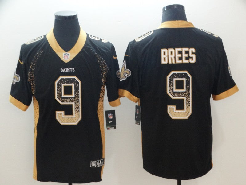 Men's New Orleans Saints Drew Brees #9 Black Player jersey