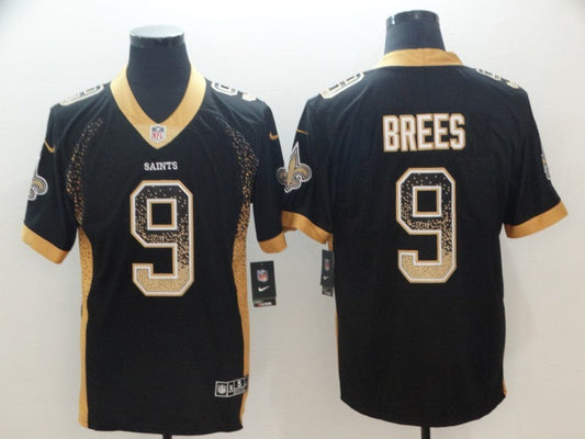 Men's New Orleans Saints Drew Brees #9 Black Player jersey