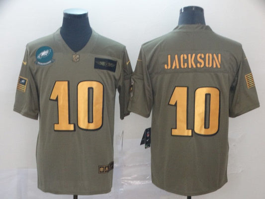 Men's Philadelphia Eagles Desean Jackson #10 Brown Game Player jersey