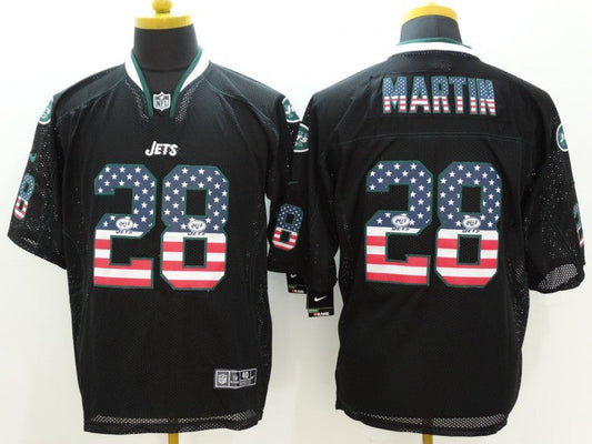 Men's New York Jets Curtis Martin #28 Black Game jersey