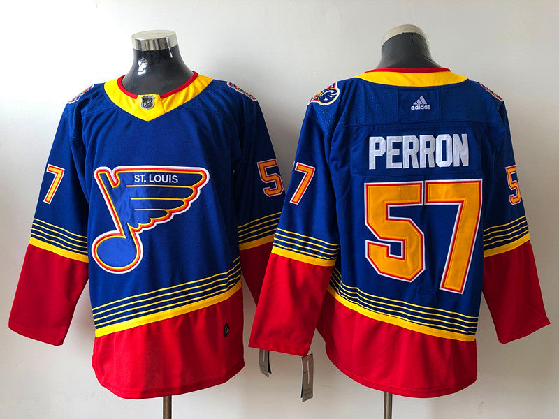 Men's St. Louis Blues David Perron #57 Blue Breakaway Player jersey
