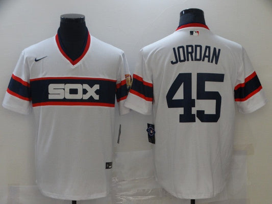 Men's Chicago White Sox Michael Jordan #45 White Stitched jersey