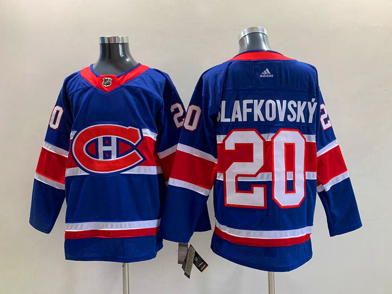 Men's Montreal Canadiens Juraj Slafkovsky #20 Blue Player jersey